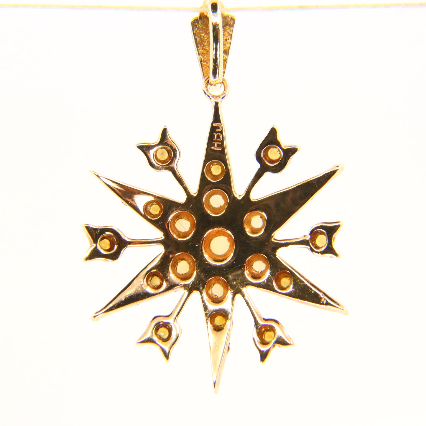 Antique 9ct Seed Pearl Star Pendant 9 Carat Solid Gold Star Charm Gift