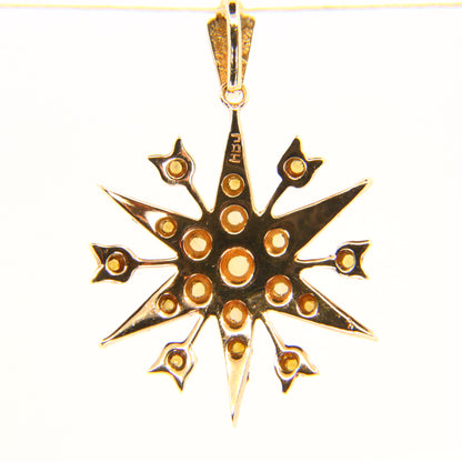 Antique 9ct Seed Pearl Star Pendant 9 Carat Solid Gold Star Charm Gift