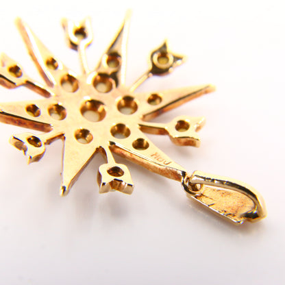 Antique 9ct Seed Pearl Star Pendant 9 Carat Solid Gold Star Charm Gift