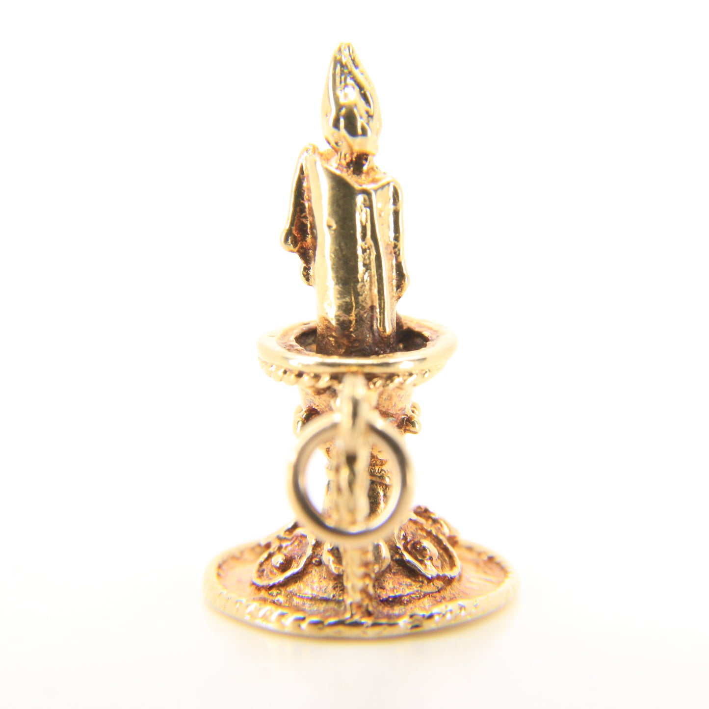 Vintage 9ct Solid Gold Candle Lamp Charm Pendant Yellow Gold Gift