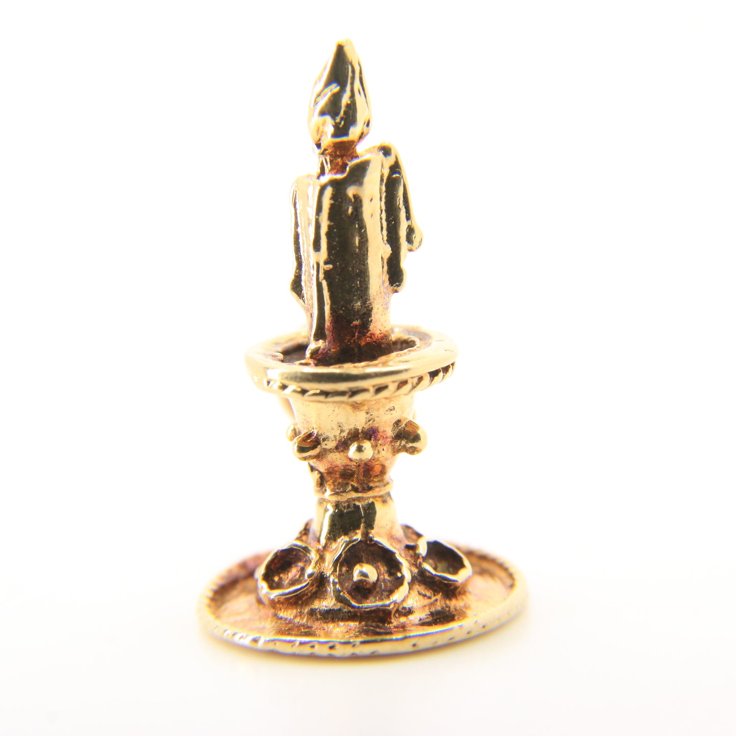 Vintage 9ct Solid Gold Candle Lamp Charm Pendant Yellow Gold Gift