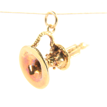 Vintage 9ct Solid Gold Candle Lamp Charm Pendant Yellow Gold Gift