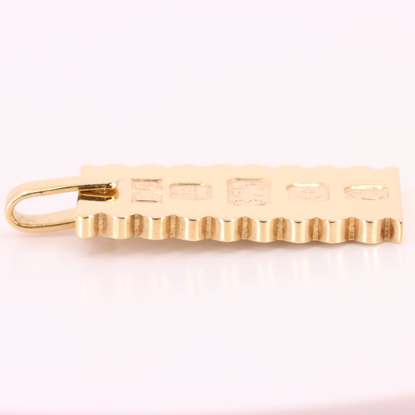 Vintage 9ct Hallmarked 1977 Jubilee Ingot Pendant Solid Yellow Gold Charm