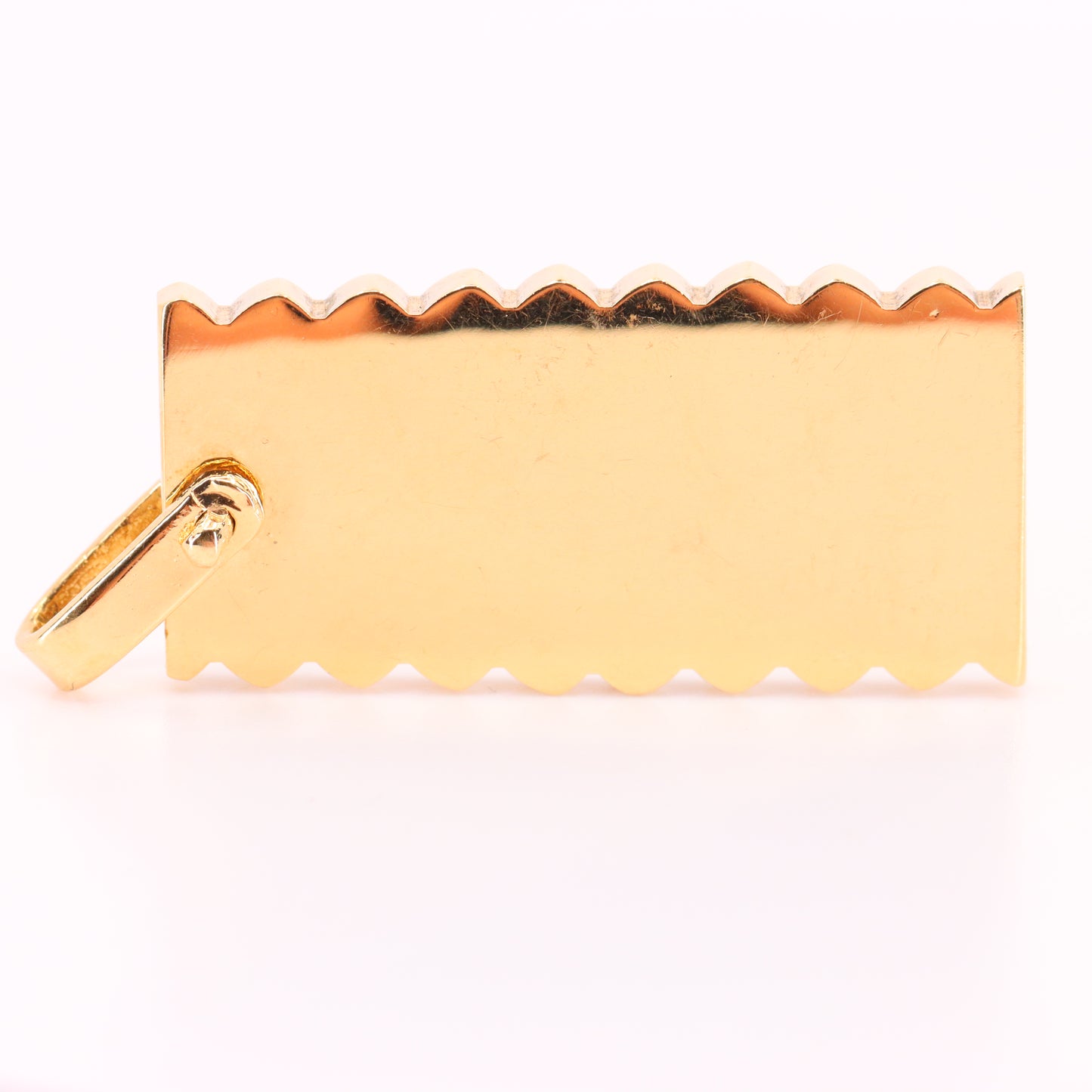 Vintage 9ct Hallmarked 1977 Jubilee Ingot Pendant Solid Yellow Gold Charm