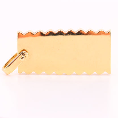 Vintage 9ct Hallmarked 1977 Jubilee Ingot Pendant Solid Yellow Gold Charm