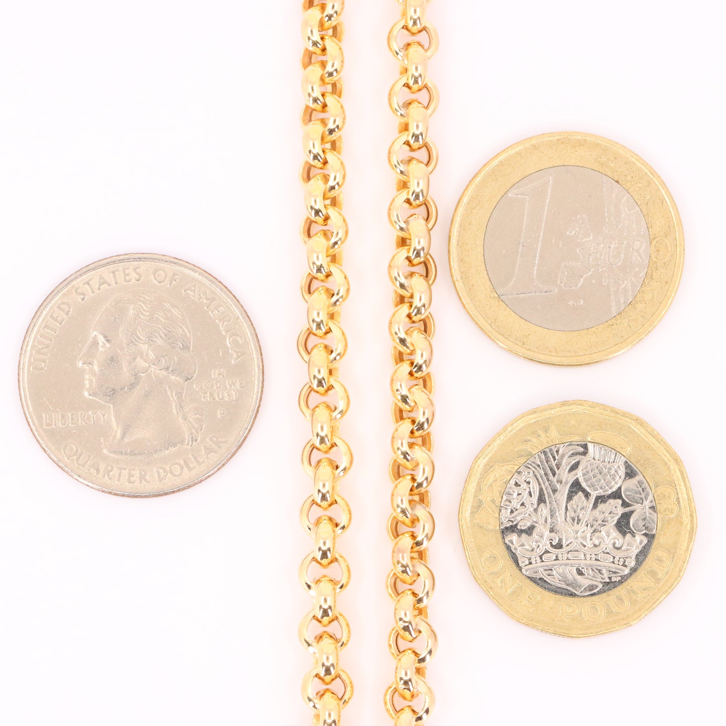 Vintage 9ct Hallmarked Yellow Gold 27 Inch 4mm Belcher Chain Necklace Boxed Gift