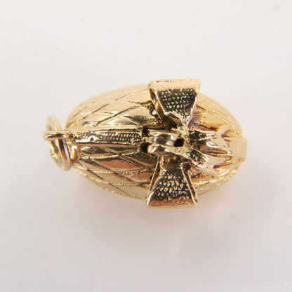 Vintage 9ct Hallmarked Opening Egg & Chick Charm Pendant Gold Gift