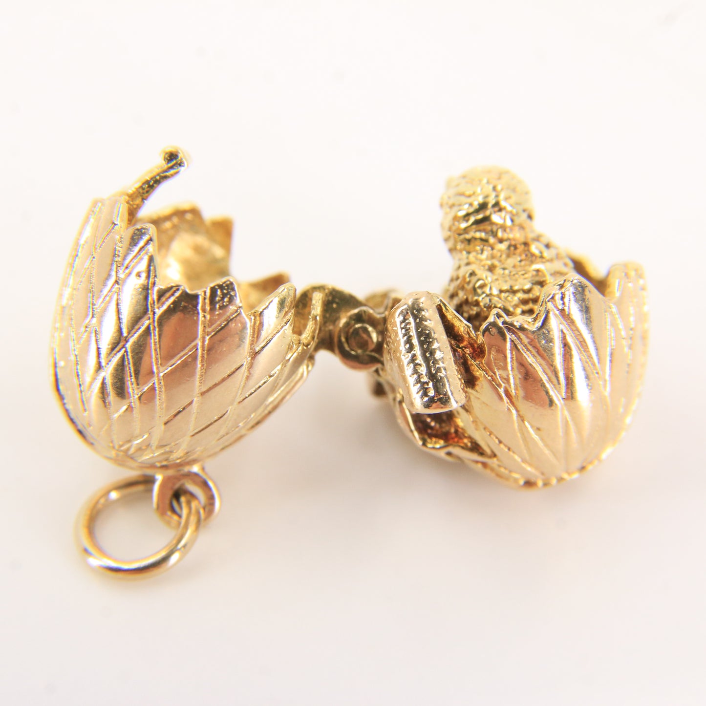 Vintage 9ct Hallmarked Opening Egg & Chick Charm Pendant Gold Gift