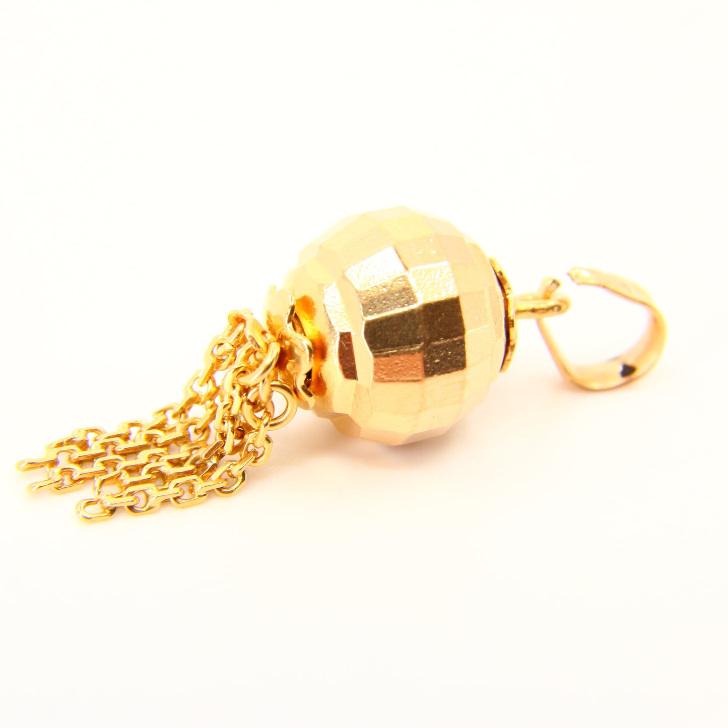 Vintage 18ct Ball Tassel Charm Unmarked 18 Carat Pendant Yellow Gold