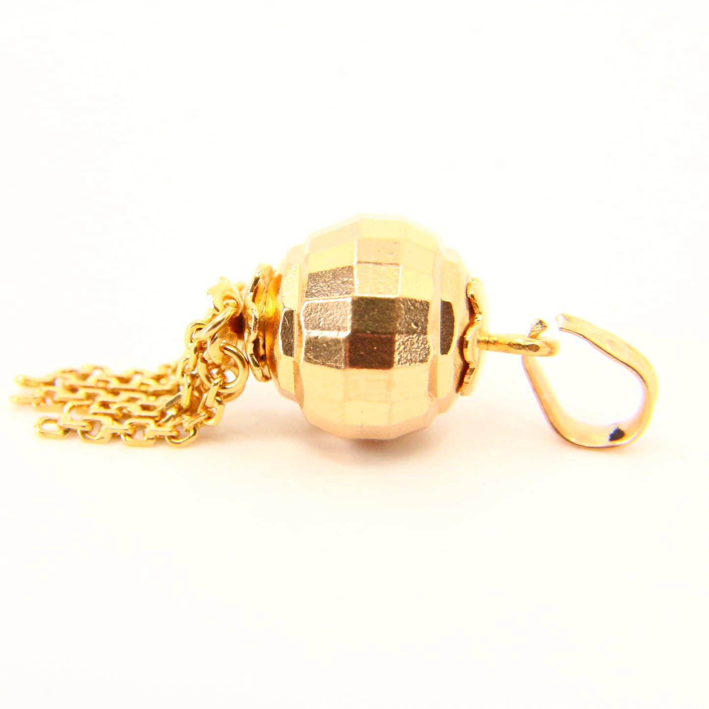 Vintage 18ct Ball Tassel Charm Unmarked 18 Carat Pendant Yellow Gold