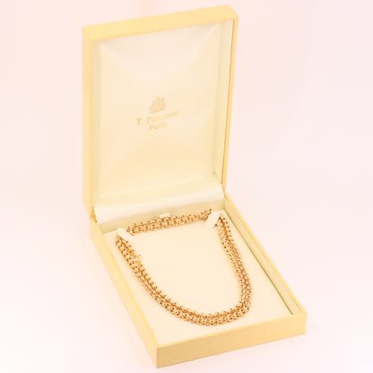 Vintage 9ct Hallmarked Yellow Gold 27 Inch 4mm Belcher Chain Necklace Boxed Gift