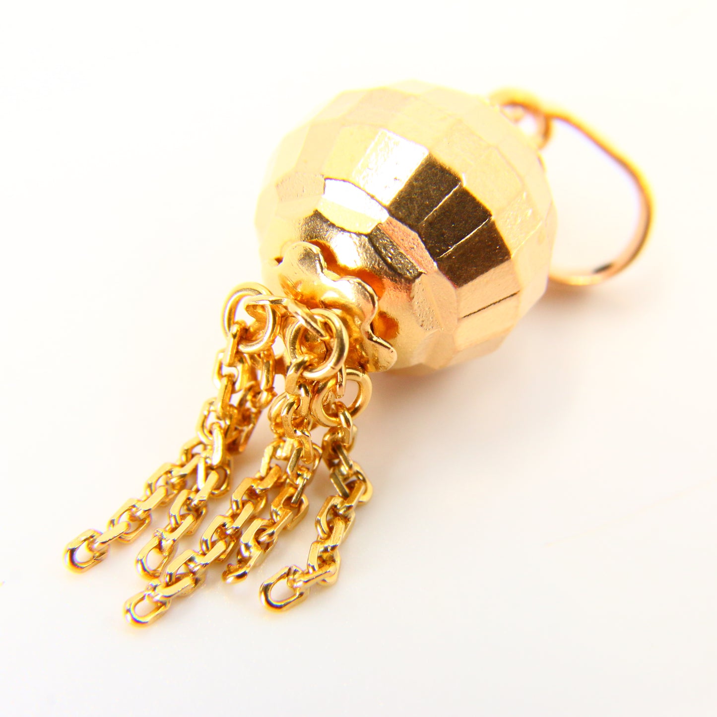 Vintage 18ct Ball Tassel Charm Unmarked 18 Carat Pendant Yellow Gold