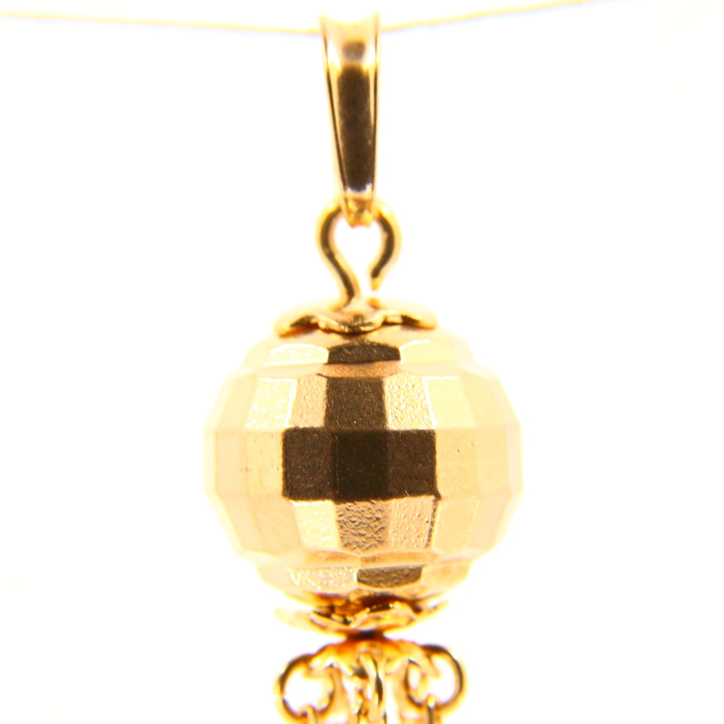 Vintage 18ct Ball Tassel Charm Unmarked 18 Carat Pendant Yellow Gold