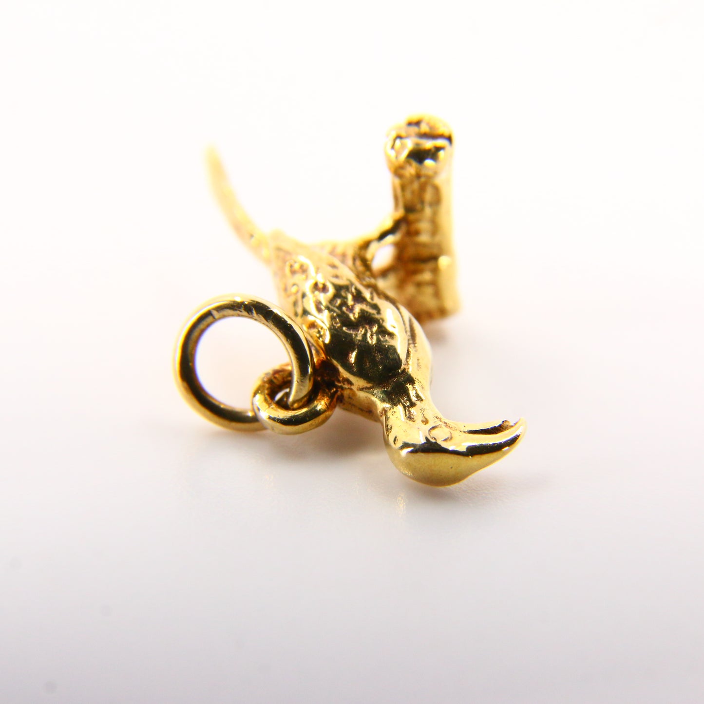 Vintage 9ct Toucan Bird on Branch Charm Solid Yellow Gold Animal Pendant Gift