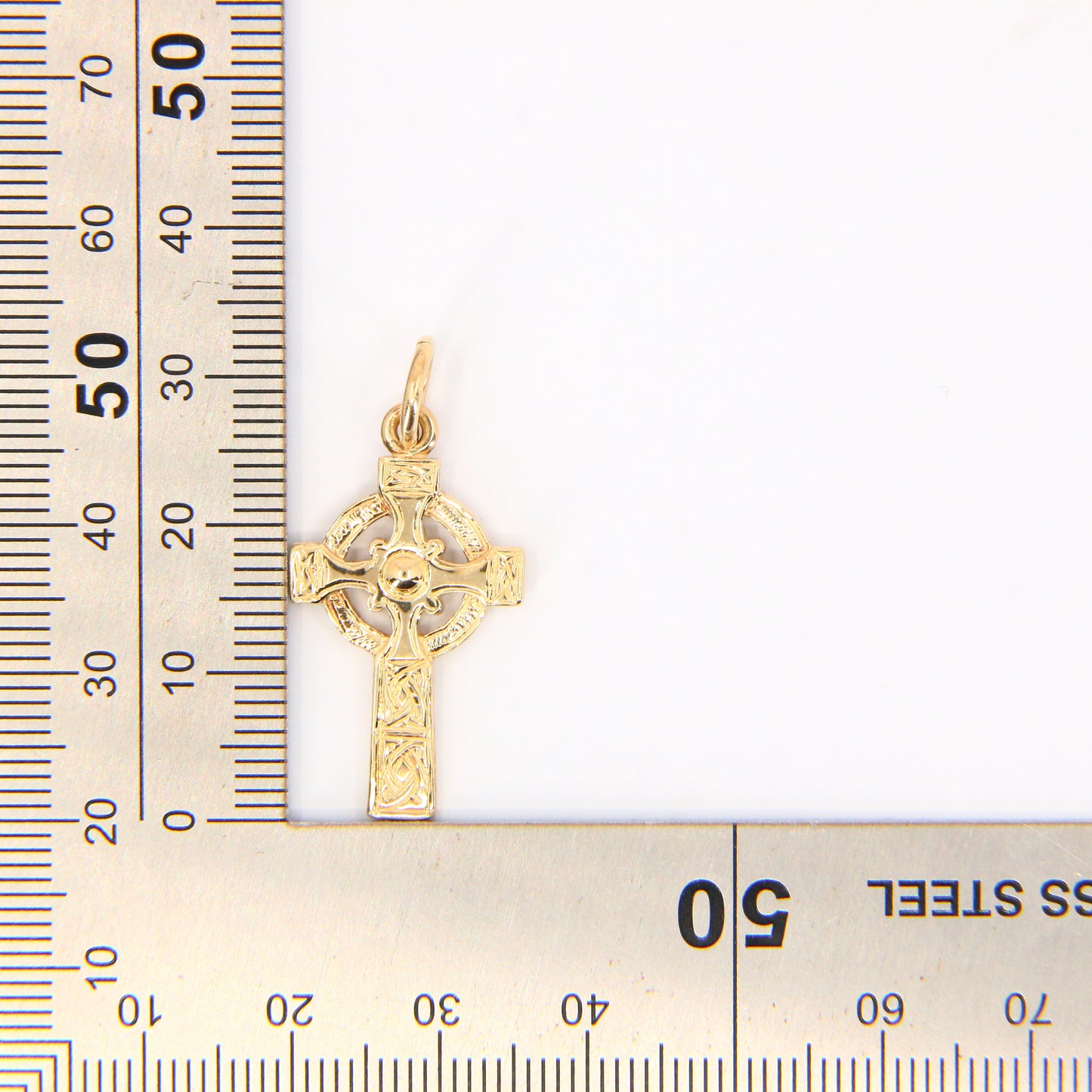 Vintage 9ct Gold Celtic Iona Cross Pendant Hallmarked Yellow Gold Charm Gift