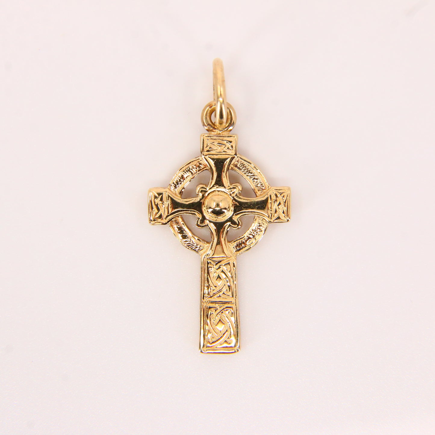 Vintage 9ct Gold Celtic Iona Cross Pendant Hallmarked Yellow Gold Charm Gift