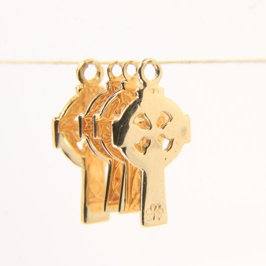 Vintage 9ct Yellow Gold 4 Irish Celtic Cross Charm Pendant Jewellery Making