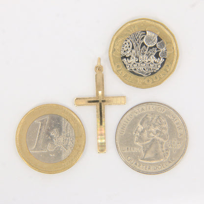 Vintage 9ct Hallmarked Solid Gold Cross Pendant Charm Religious Gift