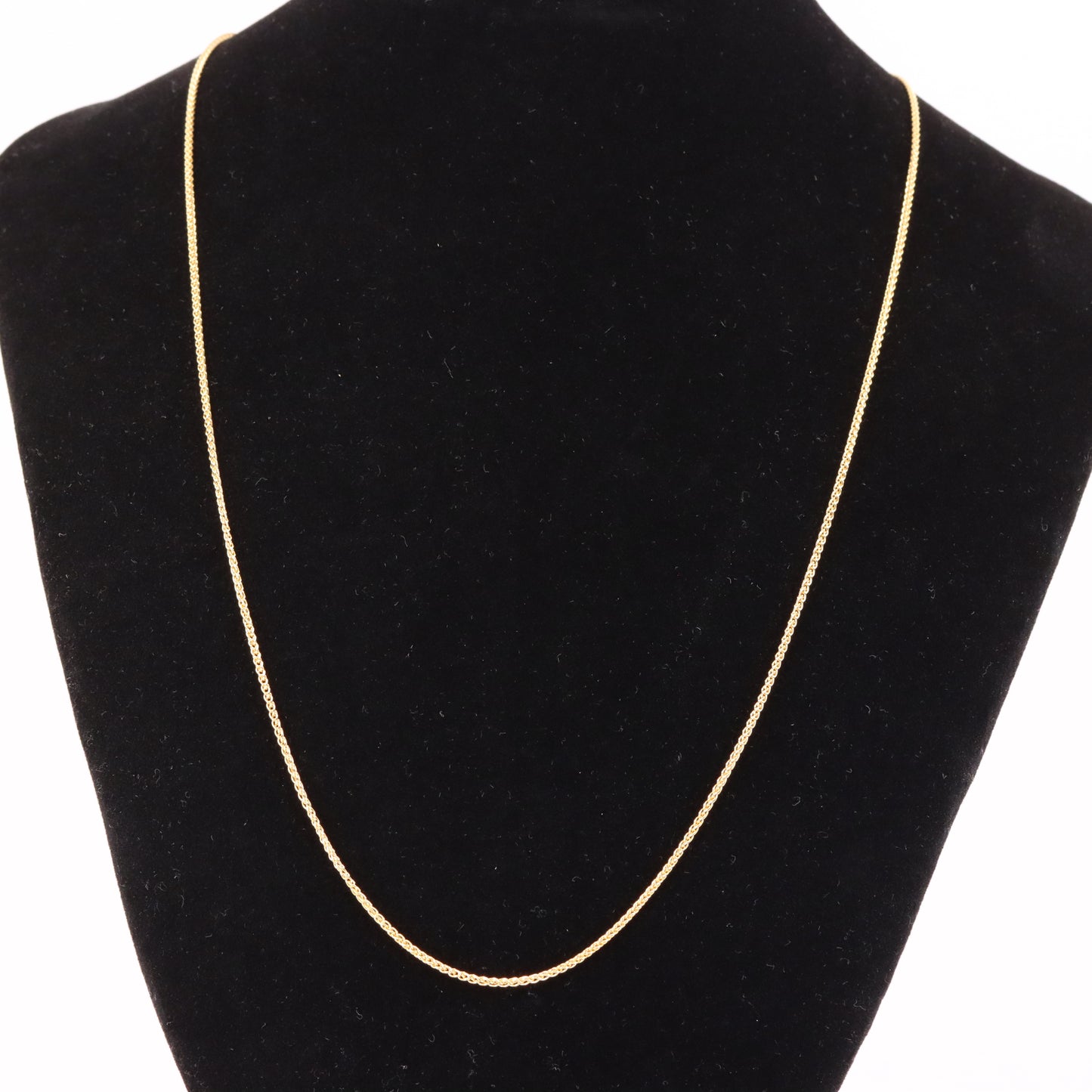 Vintage 18ct Yellow Gold Hallmarked 20 Inch Rope Chain Necklace 1mm Boxed Gift