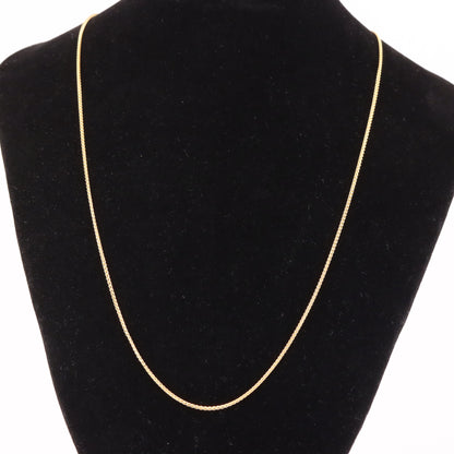 Vintage 18ct Yellow Gold Hallmarked 20 Inch Rope Chain Necklace 1mm Boxed Gift