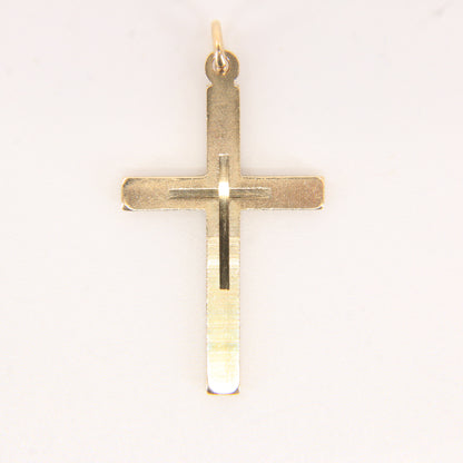Vintage 9ct Hallmarked Solid Gold Cross Pendant Charm Religious Gift