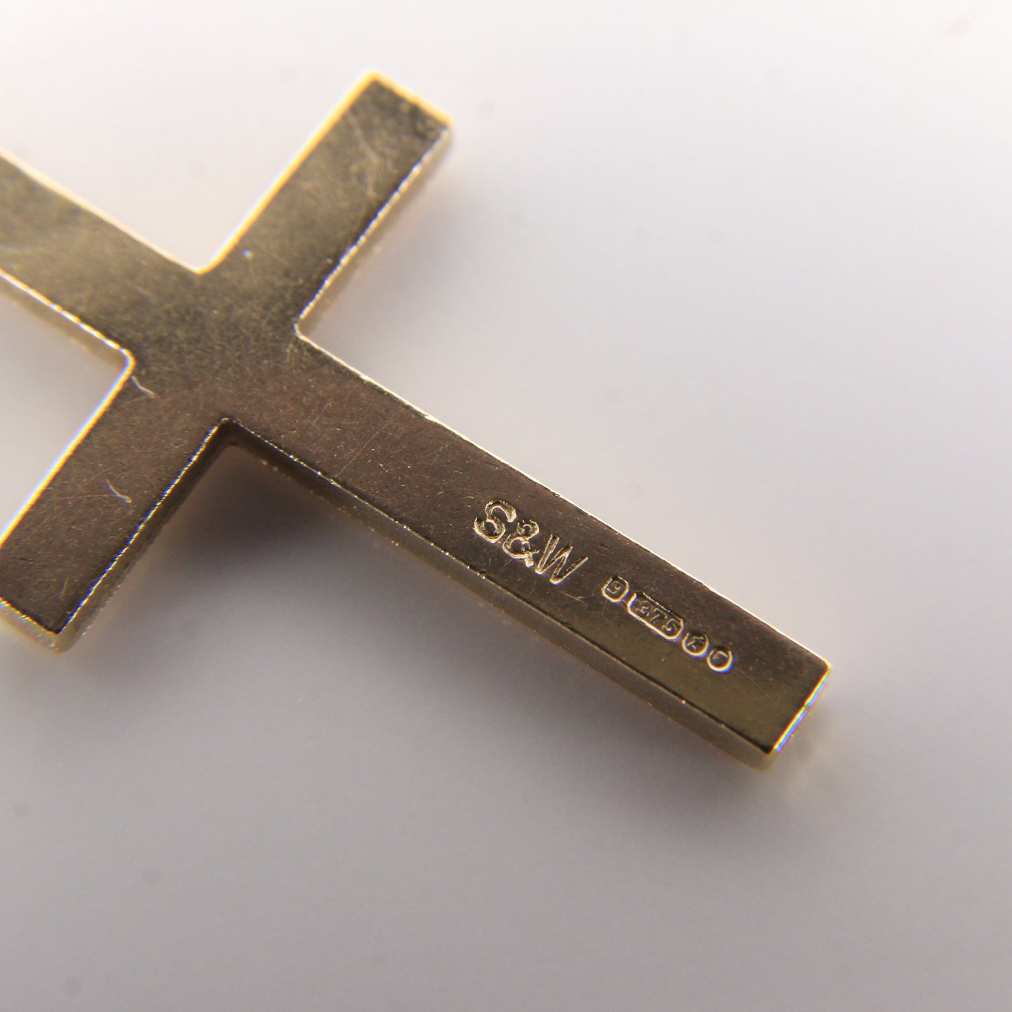 Vintage 9ct Hallmarked Solid Gold Cross Pendant Charm Religious Gift