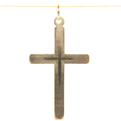 Vintage 9ct Hallmarked Solid Gold Cross Pendant Charm Religious Gift