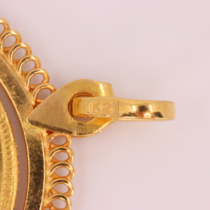 Antique 1911 Full Sovereign Coin Pendant 21ct Gold Mount George V Investment Gift