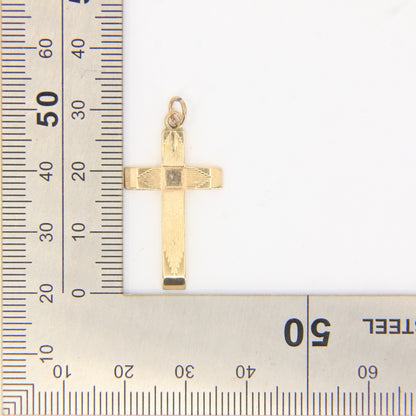 Vintage 9ct Hallmarked Solid Gold Cross Pendant Charm Religious Gift