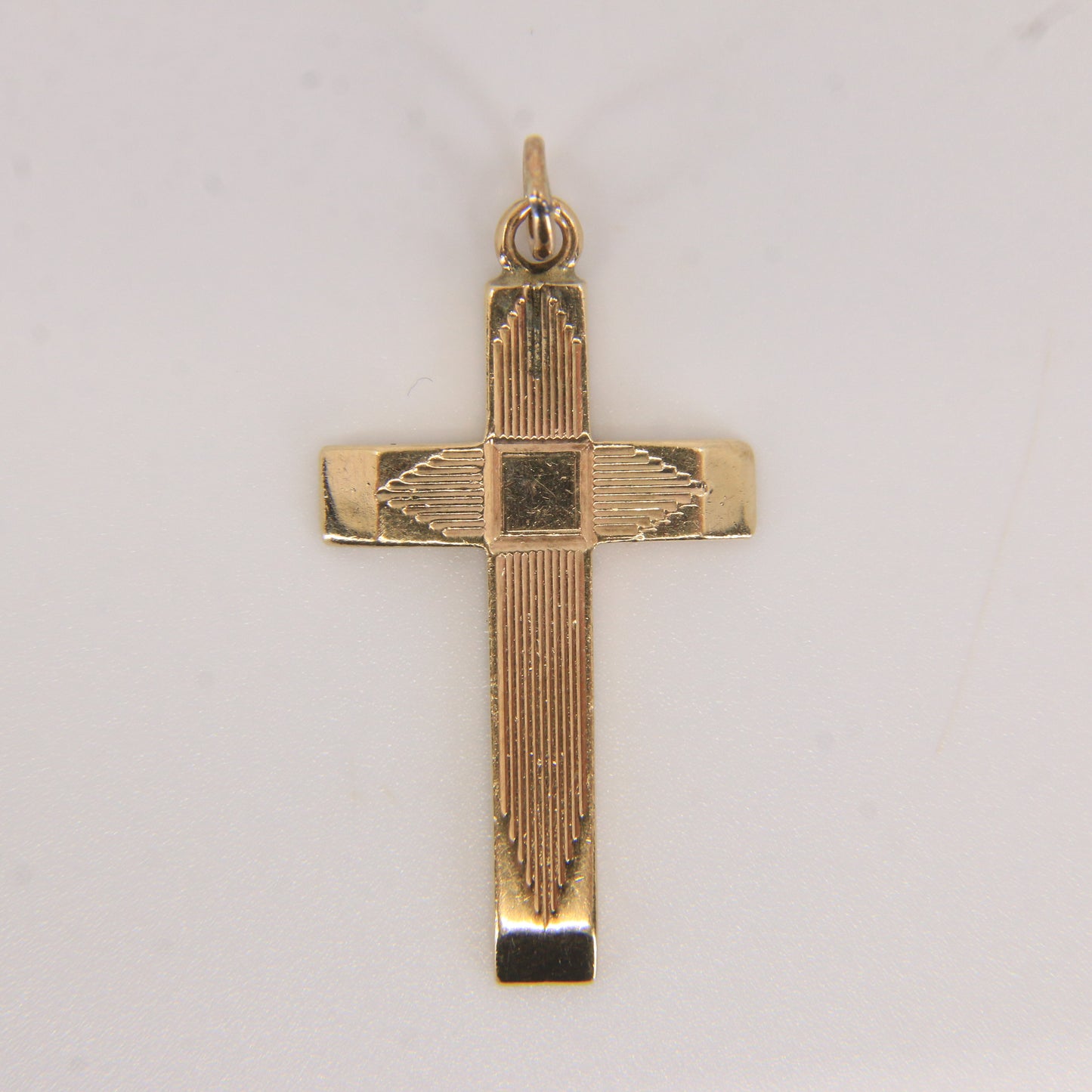 Vintage 9ct Hallmarked Solid Gold Cross Pendant Charm Religious Gift