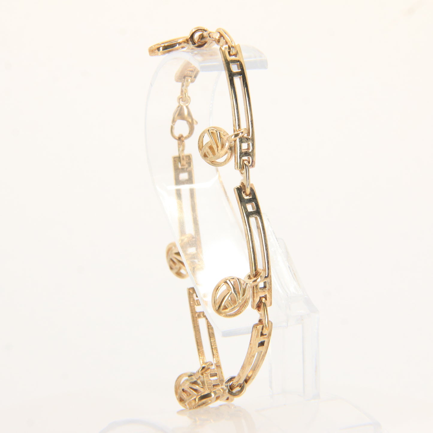 Vintage 9ct Yellow Gold Hallmarked Rennie Mackintosh Bracelet 7.5 Inch Boxed Gift