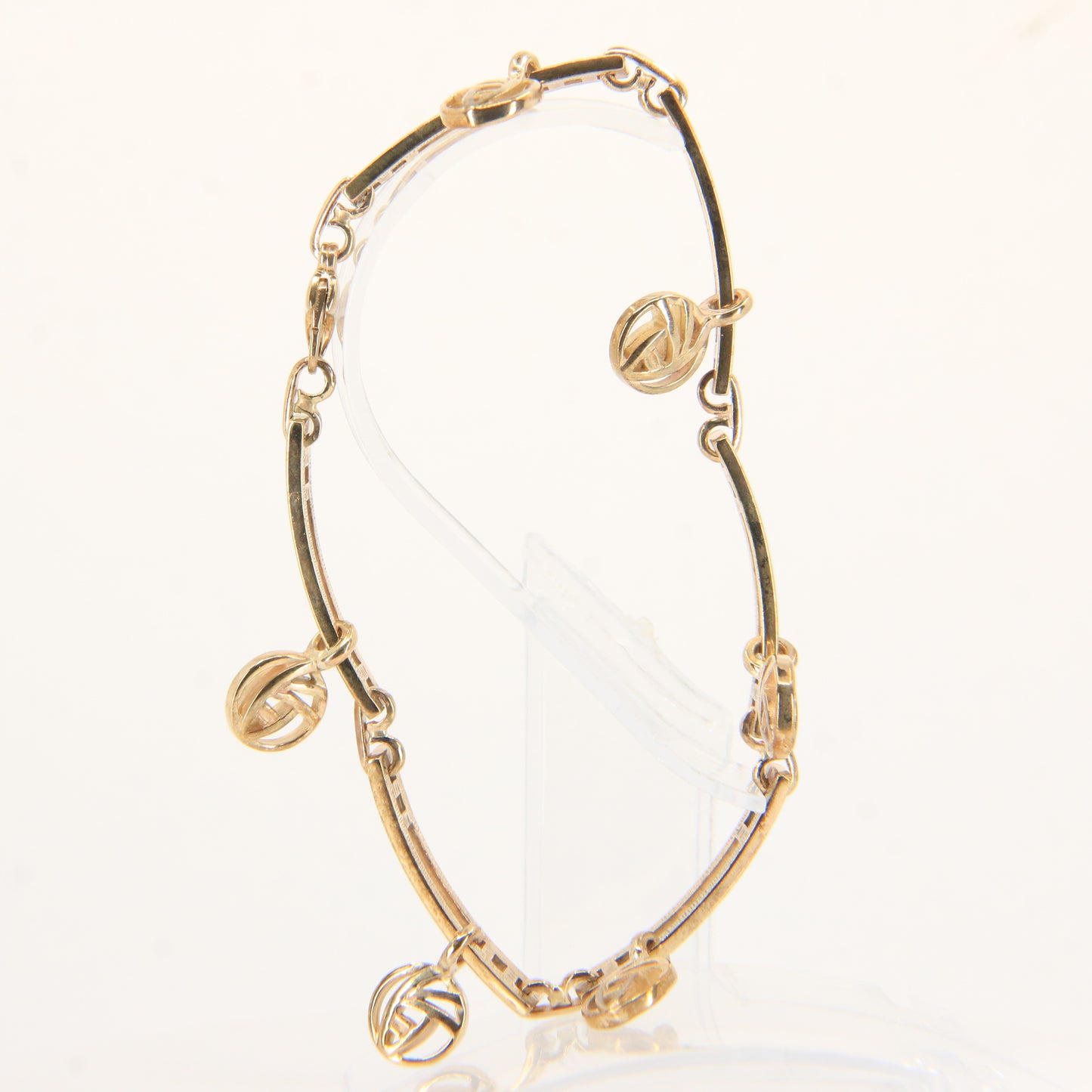 Vintage 9ct Yellow Gold Hallmarked Rennie Mackintosh Bracelet 7.5 Inch Boxed Gift