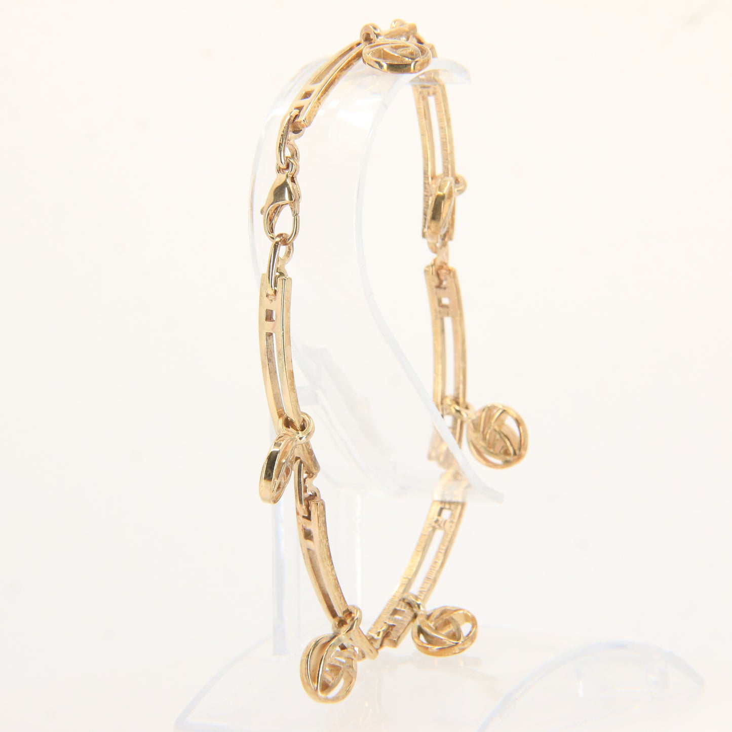 Vintage 9ct Yellow Gold Hallmarked Rennie Mackintosh Bracelet 7.5 Inch Boxed Gift