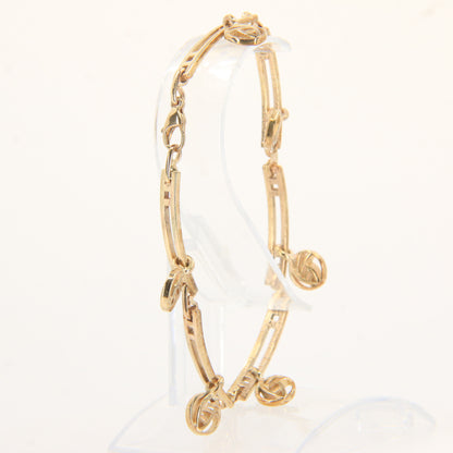 Vintage 9ct Yellow Gold Hallmarked Rennie Mackintosh Bracelet 7.5 Inch Boxed Gift