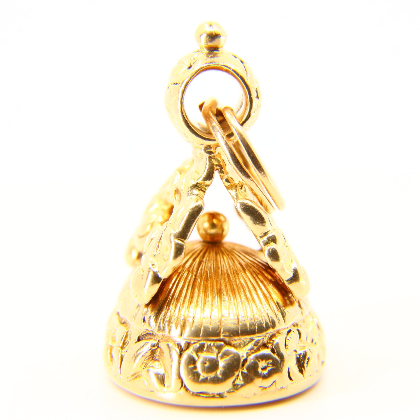 Antique 18 Carat Le Diable Emporte L'Amour "The Devil with Love" Fob Seal Pendant 18ct Yellow Gold Charm Devil with Child French