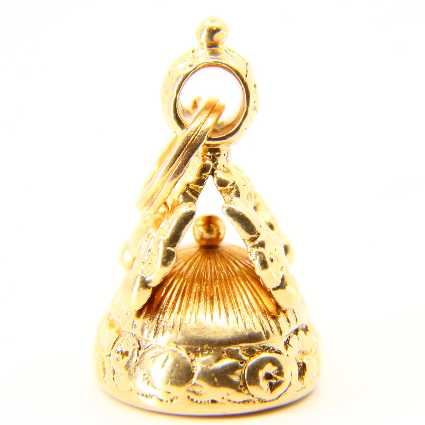 Antique 18 Carat Le Diable Emporte L'Amour "The Devil with Love" Fob Seal Pendant 18ct Yellow Gold Charm Devil with Child French