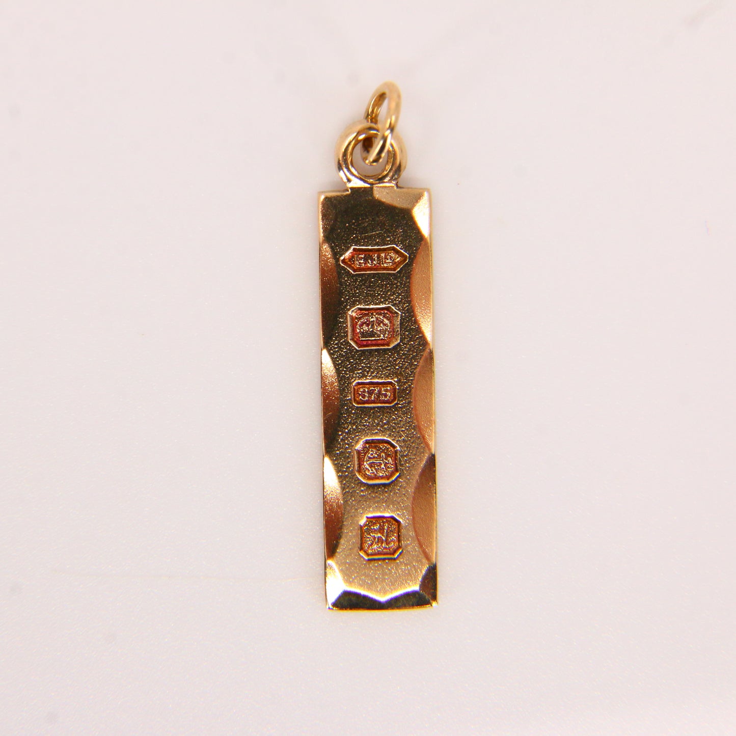 Small Vintage 9ct Gold Ingot Pendant Hallmarked Birmingham 1982 Gold Charm