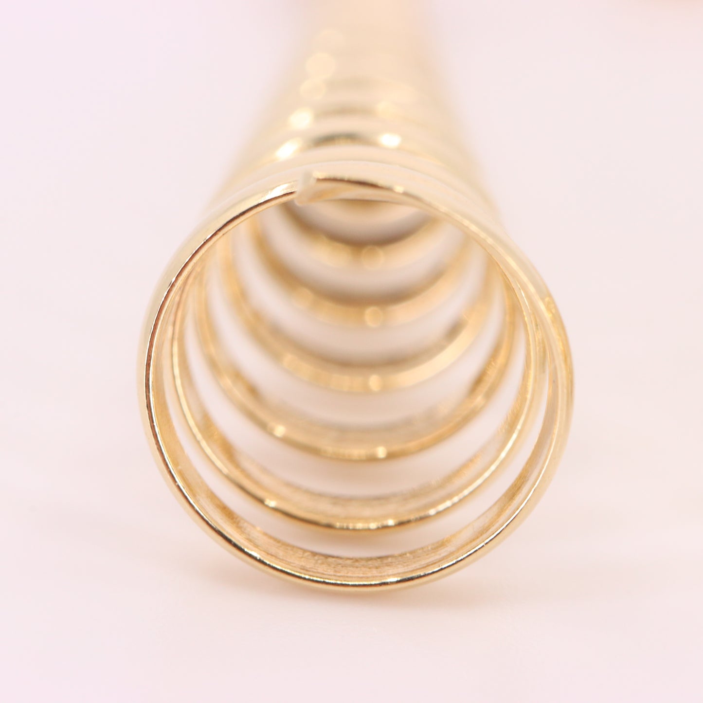 Vintage 9ct Hallmarked Yellow Gold Spiral Drop Dangle Earrings Boxed Gift