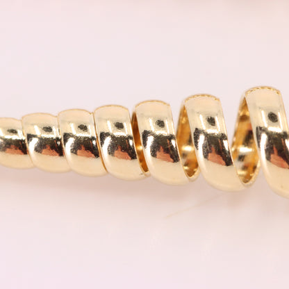 Vintage 9ct Hallmarked Yellow Gold Spiral Drop Dangle Earrings Boxed Gift