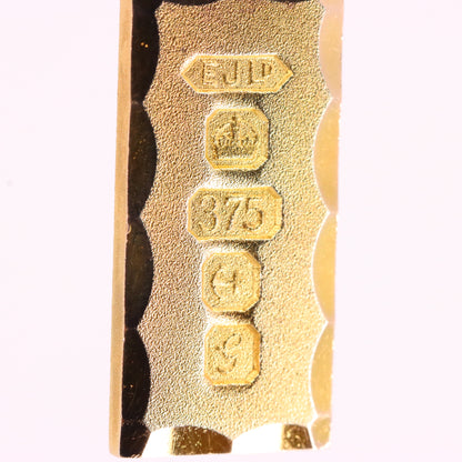 Vintage 9ct Hallmarked 1981 Yellow Gold Ingot Pendant Textured Bar Gift