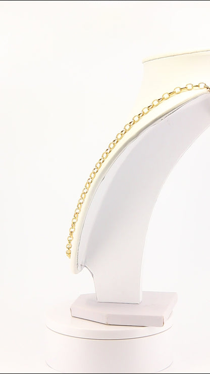 Vintage  9 Carat Gold Belcher Chain Necklace Hallmarked