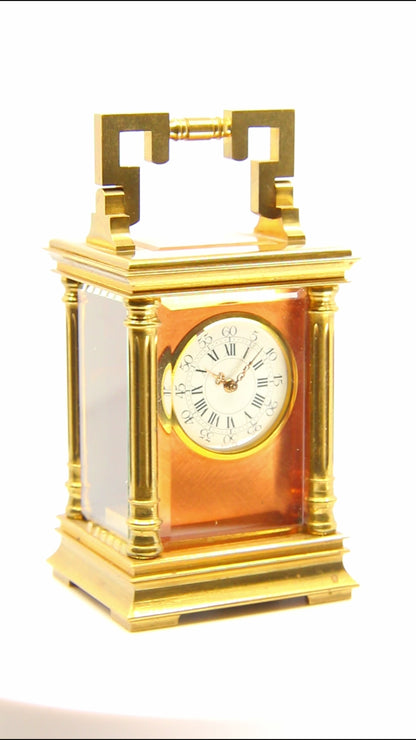 Antique Swiss Miniature Carriage Clock Circa 1900