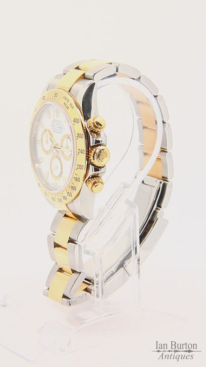 Rolex Cosmograph Daytona White Men's Watch 2016 Stainless Steel & Gold Automatic Swiss Boxed