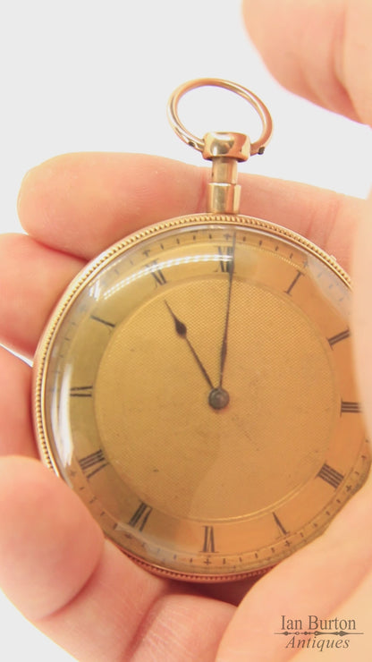 Antique 18ct Gold Quarter Repeater Continental Pocket Watch circa 1800
